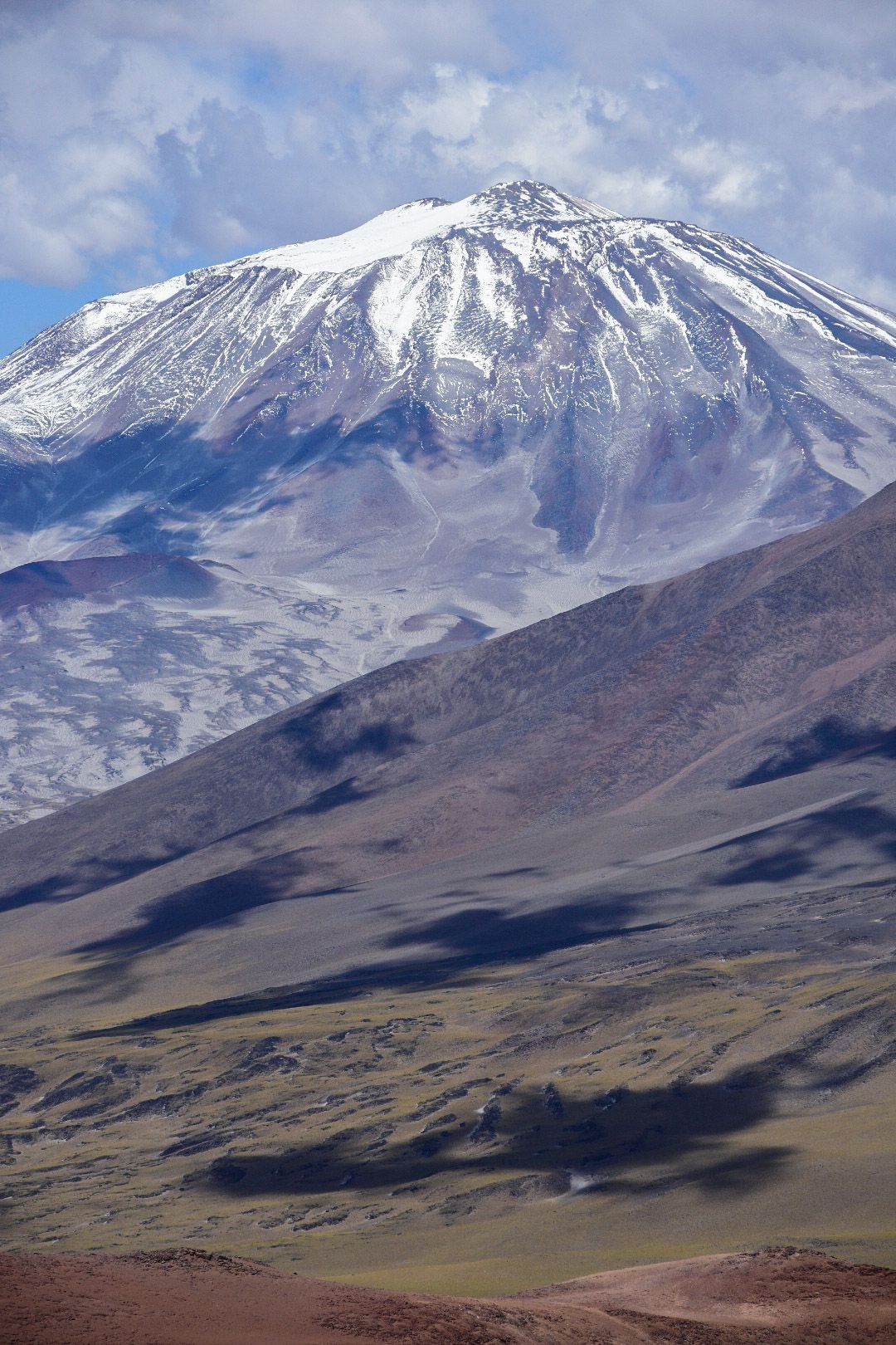 a view of incahuasi mountain vulcano in cordillera de los andes
