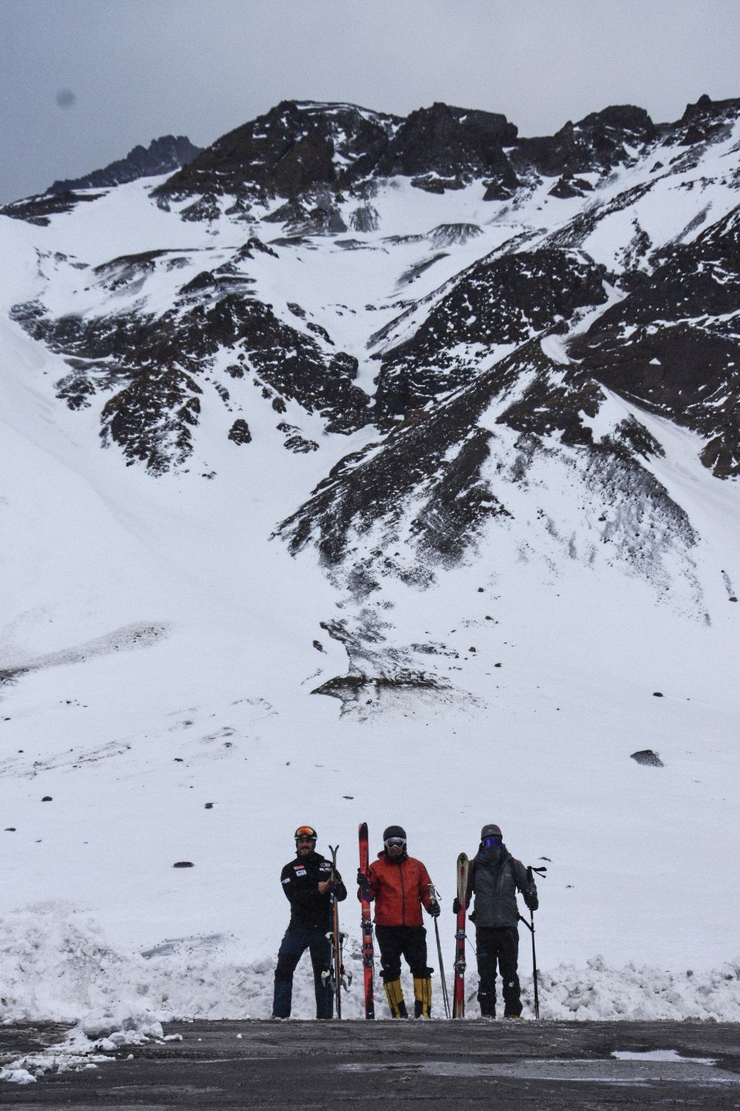 Ski touring with sealskins